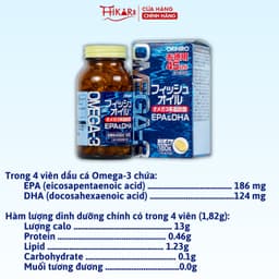 Thumbnail Viên uống dầu cá Omega 3 bổ mắt bổ não Orihiro Nhật Bản 180 viên 3