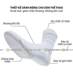 Thumbnail Tất Chạy Bộ Thể Thao Cổ Lửng MixSport Chống Trơn Trượt Thấm Mồ Hôi Thoáng Khí 3
