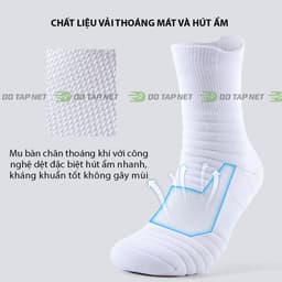 Thumbnail Tất Chạy Bộ Thể Thao Cổ Lửng MixSport Chống Trơn Trượt Thấm Mồ Hôi Thoáng Khí 4