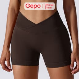 Thumbnail Quần short đùi nữ tập gym yoga cạp chéo lưng V co giãn thấm hút mồ hôi GP116 1