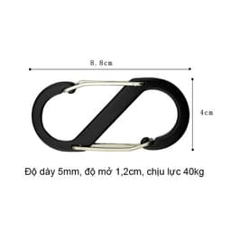 Thumbnail Móc Khóa Đi Phượt Cao Cấp Móc Số 8 Leo Núi Chất Liệu Hợp Kim Nhôm Chắc Chắn Cleacco MKDP8 Boro Sport ( Màu Ngẫu Nhiên ) 2
