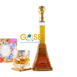 Thumbnail Chai đựng rượu thủy tinh 500ml hình tháp Eiffel cao cấp dùng trang trí nhà cửa 3