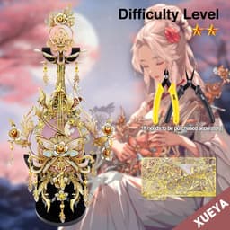 Thumbnail Mô Hình Kim Loại Lắp Ráp 3D Piececool Đàn Tuyết Nhã (85 mảnh, XUEYA) P299-GP - MP1195 3