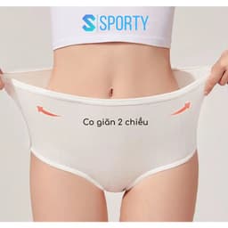 Thumbnail Quần lót nữ cạp cao 100% cotton dùng 1 lần SPORTY 2 lớp đáy an toàn, dùng đi du lịch, mẹ bầu đi sinh 4