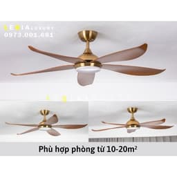 Thumbnail Quạt Trần Đèn Trang Trí Phòng Khách LÊ GIA LGFAN669G - Chiều Cao 25cm - Sải Cánh 135cm - Bảo Hành 5 Năm 4