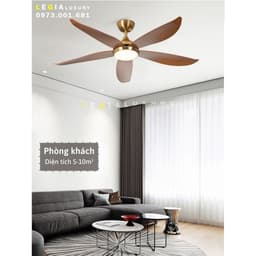 Thumbnail Quạt Trần Đèn Trang Trí Phòng Khách LÊ GIA LGFAN669G - Chiều Cao 25cm - Sải Cánh 135cm - Bảo Hành 5 Năm 2