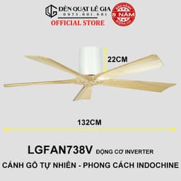 Thumbnail Top 6 Mẫu Quạt Trần Cánh Gỗ Đẹp 2024 | Quạt Trần Gió Mạnh Chạy Êm Cánh Gỗ Nguyên Khối Chất Lượng Cao LUXURY 3