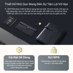 Thumbnail Bộ Chuyển Đổi USB Wifi TP-Link TL-WN725N Chuẩn N 150Mbps 4