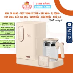 Thumbnail Máy đa năng điện tử (tiệt trùng UVC LED/ sấy khô/ làm sữa chua/ đun & hâm nước) MULTI-KING 2 FATZBABY FB9600RS 1