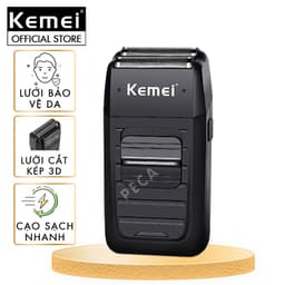 Thumbnail Máy cạo râu khô Kemei KM-1102 chuyên nghiệp với công suất mạnh mẽ có thể cạo trắng chân tóc, fade 2 lưỡi kép cao cấp 1