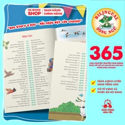 Thumbnail Sách song ngữ One Story A Day 365 câu chuyện phát triển IQ, EQ cho bé tặng kèm file nghe 3