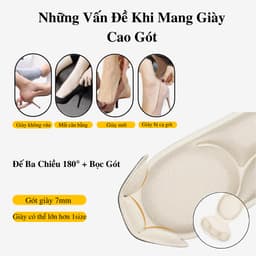 Thumbnail Lót Giày Nữ 7D MINSU M2301 Bảo Vệ  Êm Chân, Chống Trầy Thốn Gót, Chống Rộng, Rớt Gót Cho Giày Cao Gót, Búp Bê 3