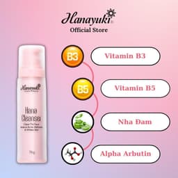 Thumbnail Sữa rửa mặt Hana Cleanser Không Bọt Cấp Ẩm Dịu Nhẹ Giúp Da Sạch Thoáng Hanayuki Chính Hãng 2