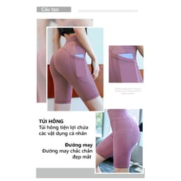 Thumbnail Quần Legging Nữ Lửng Bảo Hành 12 Tháng Quần Yoga Nữ Chất Vải Dệt Thoáng Mát Co Giãn 4 Chiều Cleacco QLNL Boro Sport 4