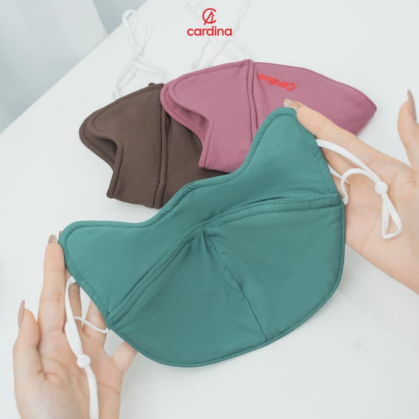 Ảnh Khẩu trang CARDINA chống tia UV lõi bông hoạt tính lọc không khí làm mát thiết kế che vùng da mắt nhạy cảm 4KTKK01 4