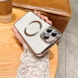 Thumbnail Ốp Điện Thoại từ tính Silicon Trong Suốt KOLEAD P41 Có viền và Vòng Kim Loại Sang Trọng 14 15 Pro Max plus 4