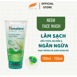 Thumbnail Sữa rửa mặt giảm mụn mờ thâm và sạch dầu thừa Himalaya Purifying Neem Face Wash 150ml 2