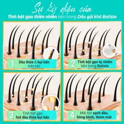 Thumbnail Combo 2 Chai Dầu Gội Khô Batiste Cherry Hương Hoa Anh Đào Cho Tóc Hết Bết Dính Siêu Tiết Kiệm 200ml 4