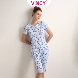Thumbnail Bộ Đồ Thun Lửng Nữ Vincy BTL026S11 2