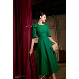 Thumbnail Đầm Nữ Dự Tiệc MY WAY Đính Hoa Tay Lỡ Cao Cấp 5MD08146 XA0 - DO0 2