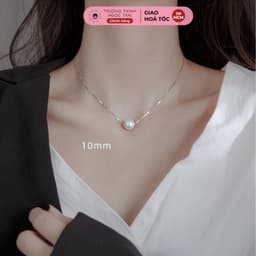 Thumbnail Dây Chuyền Xuyên Tâm Ngọc Trai Bạc 925 Trẻ Trung, Xinh Xắn, Tinh Tế - Ngọc Trai Trường Thịnh 1