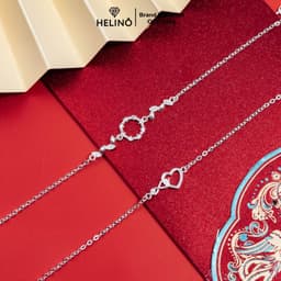 Thumbnail Lắc tay bạc nữ HELINO vòng tay đường tròn đá chấm bi mix lá đá xinh xắn V12 4