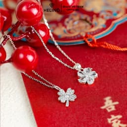 Thumbnail Dây chuyền bạc nữ HELINO cỏ bốn lá đính đá, trang sức phụ kiện lấp lánh C03 4