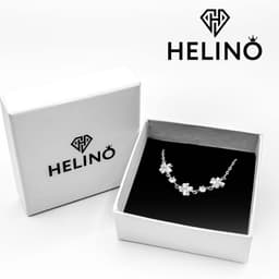 Thumbnail Lắc tay bạc nữ HELINO vòng tay cỏ 4 lá may mắn đính đá, trang sức phụ kiện lấp lánh V01 4