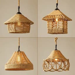 Thumbnail Đèn dây trang trí decor SuperVilighting hàng thủ công dây thừng gai ĐTTC 1