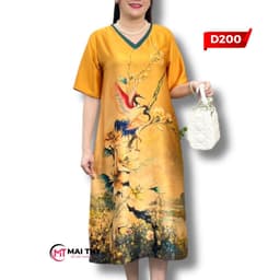Thumbnail Đầm Trung Niên MAI THY, BST Váy Suông Đi Tiệc Cho Mẹ Ngắn Tay Chất Lụa Cao Cấp | Thời Trang Nữ U50 3