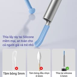 Thumbnail Dụng cụ lấy ráy tai có camera nội soi Lescolton thế hệ mới hình ảnh full hd thiết kế nhỏ gọn dùng cho em bé và người lớn 2