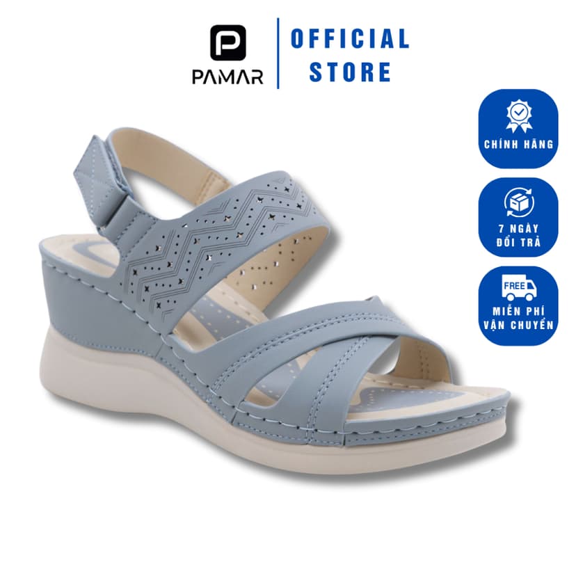 Ảnh Giày Sandal Nữ Đế Xuồng 6Cm Quai Chéo Phong Cách Thời Trang Âu Mỹ 2024 Sang Trọng Đi Làm Đi Chơi Đi Tiệc(Ms042) 1