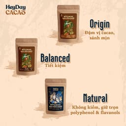 Thumbnail Bột cacao nguyên chất Việt Nam 100% không đường Heyday - Dòng Origin thượng hạng - Túi giấy zip 50g 4