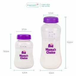Thumbnail Bình Trữ Sữa Cổ Hẹp Tương Thích Máy Hút Sữa Medela, Unimom, Ameda – Bình Đựng Sữa Mama's Choice Dung Tích 150ml - 240ml 2