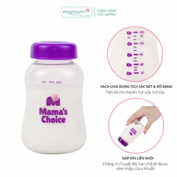 Thumbnail Bình Trữ Sữa Cổ Hẹp Tương Thích Máy Hút Sữa Medela, Unimom, Ameda – Bình Đựng Sữa Mama's Choice Dung Tích 150ml - 240ml 4