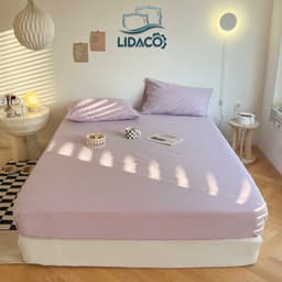 Thumbnail Bộ ga giường LIDACO Cotton tici trơn 15 màu lựa đủ mọi size nệm 1