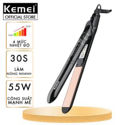 Thumbnail Máy duỗi tóc điều chỉnh 4 mức nhiệt độ Kemei KM-8889 phù hợp nhiều loại tóc, có thể duỗi uốn tạo nhiều kiểu tóc- HÀNG CH 1