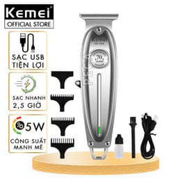 Thumbnail Tông đơ chấn viền Kemei KM-1949 không dây chuyên nghiệp, có thể khắc tatoo cạo trắng, cạo đầu siêu nhẹ siêu sát 1