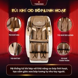 Thumbnail Ghế massage toàn thân Toshiko T93 chức năng dò tìm huyệt đạo thông minh công nghệ con lăn 4D cao cấp 2