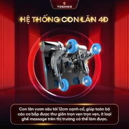Thumbnail Ghế massage toàn thân Toshiko T93 chức năng dò tìm huyệt đạo thông minh công nghệ con lăn 4D cao cấp 3