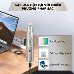 Thumbnail Máy tỉa lông mũi đa năng 3in1 Kemei KM-315 dùng sạc USB chuyên dụng tỉa lông mũi, tỉa râu, cạo lông - Hàng chính hãng 4