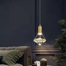 Thumbnail Đèn thả trang trí, decor phòng ngủ, đèn trang trí phòng khách pha lê hình kim cương D140*H65 1