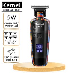 Thumbnail Tông đơ chấn viền Kemei KM-MAX5090 màn hình LCD thông minh, thiết kế độc đáo, có thể cắt tóc,chấn viền, cạo râu 1