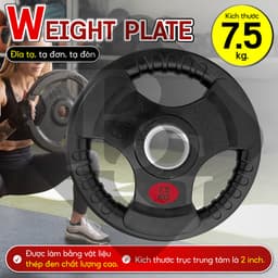 Thumbnail BG - Tạ miếng cao cấp bọc cao su non Thái Lan ( 50mm) 7,5KG , Tạ tay tác động nhiều lên cơ tay 4