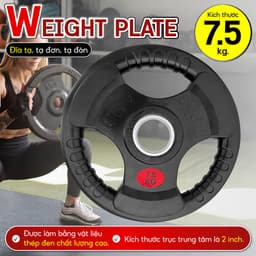 Thumbnail BG - Tạ miếng cao cấp bọc cao su non Thái Lan ( 50mm) 7,5KG , Tạ tay tác động nhiều lên cơ tay 1