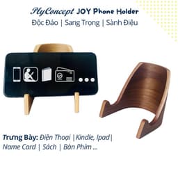 Thumbnail Giá đỡ điện thoại Nằm Ngang, Kindle, Name card gỗ uốn cong PlyConcept Phone Holder 4