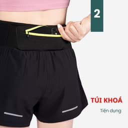 Thumbnail Quần Chạy Bộ Nữ 2 Lớp Livan Sport, Quần Running, Quần Chạy Nữ, Quần Chạy Có Cạp Đựng Đồ Tiện Lợi, Quần Running 2 Lớp Nữ 4