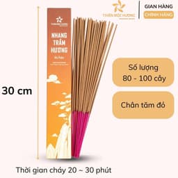 Thumbnail Nhang trầm hương sạch Thiên Mộc Hương 8 - 12 năm tích trầm, ít khói, thơm nhẹ, dễ chịu, dài 30cm 4