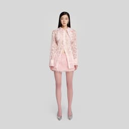 Thumbnail DEAR JOSÉ - Áo sơ mi cổ cánh hồ điệp vải organza hồng - Mothra 3