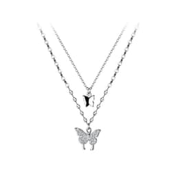 Thumbnail Dây chuyền bạc Kép cánh bướm thiên thần, Dây chuyền Tiệm bạc 21Centimeters 4
